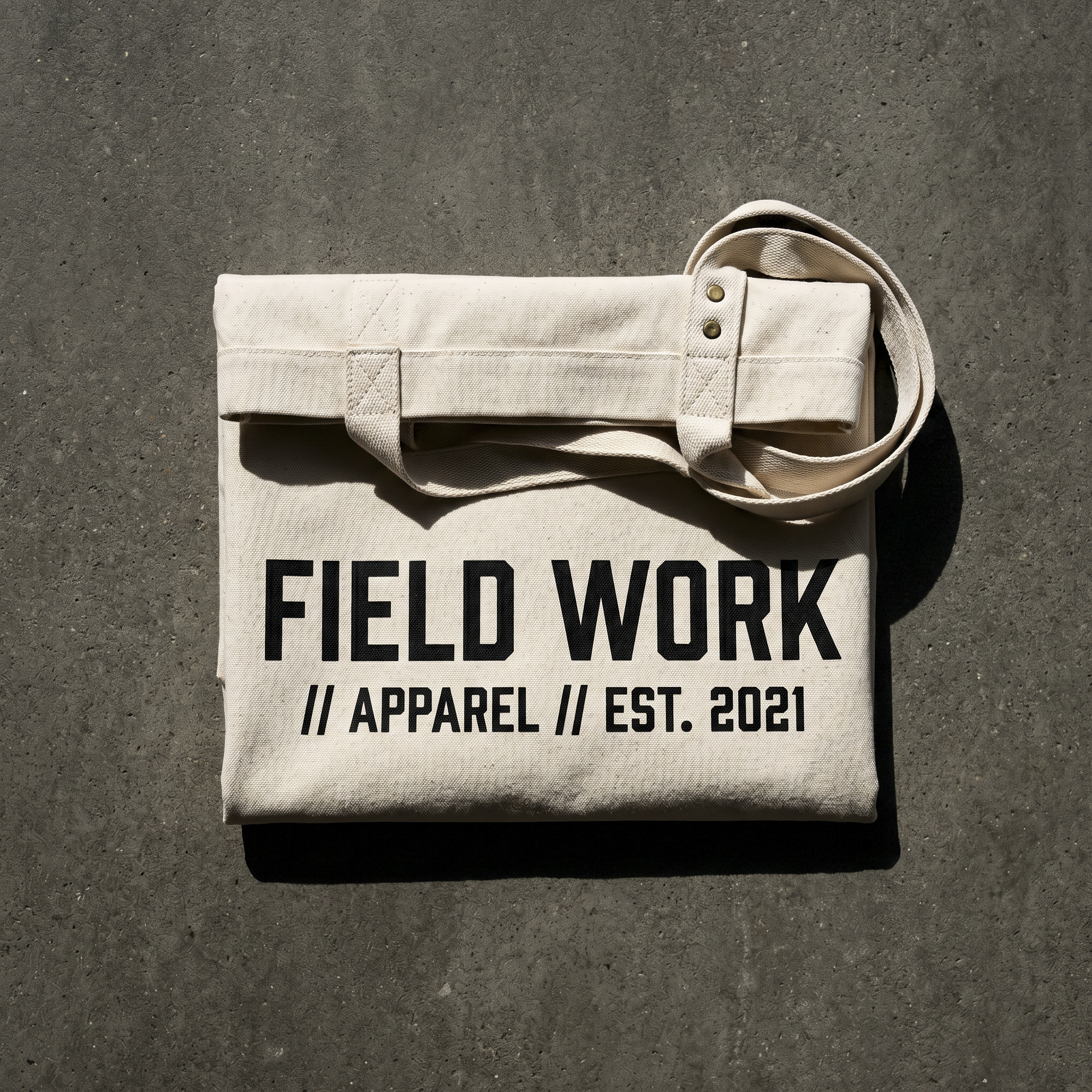 Bedruckter Canvas-Beutel mit Siebdruckmotiv — Festival Projekt